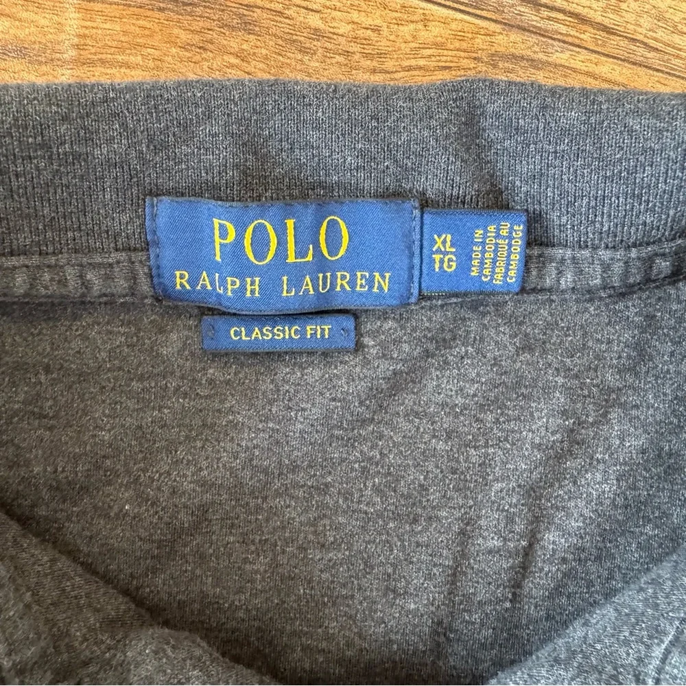 Polo‎ Ralph Lauren Classic Fit Polo Shirt XL Gray Blue Pony Logo